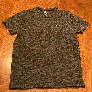 Hollister Black/Gray Heather Logo Tee S
